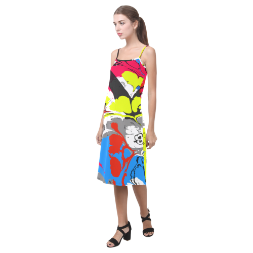 Colorful distorted shapes2 Alcestis Slip Dress (Model D05)