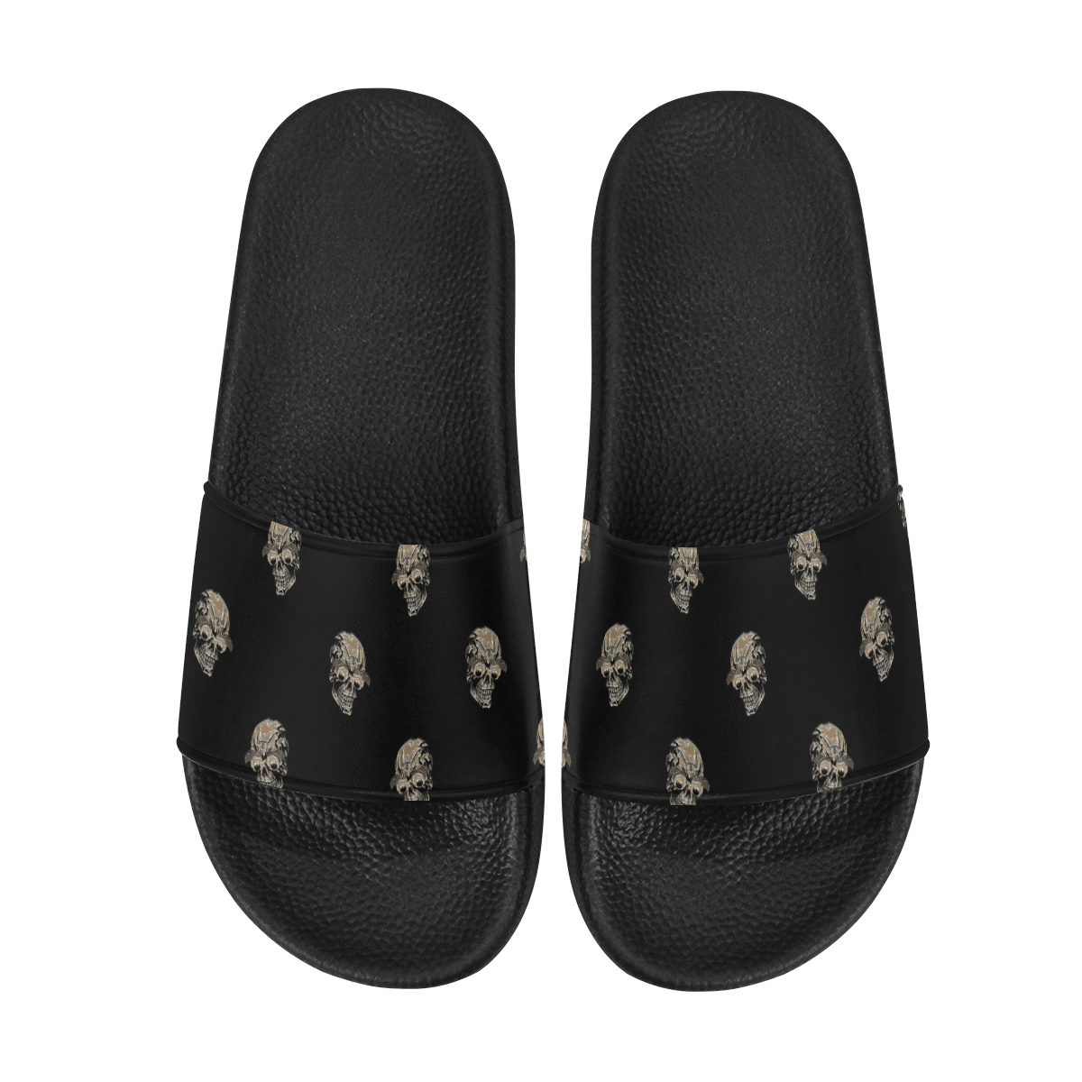 sparkling skulls C by JamColors Women's Slide Sandals (Model 057)