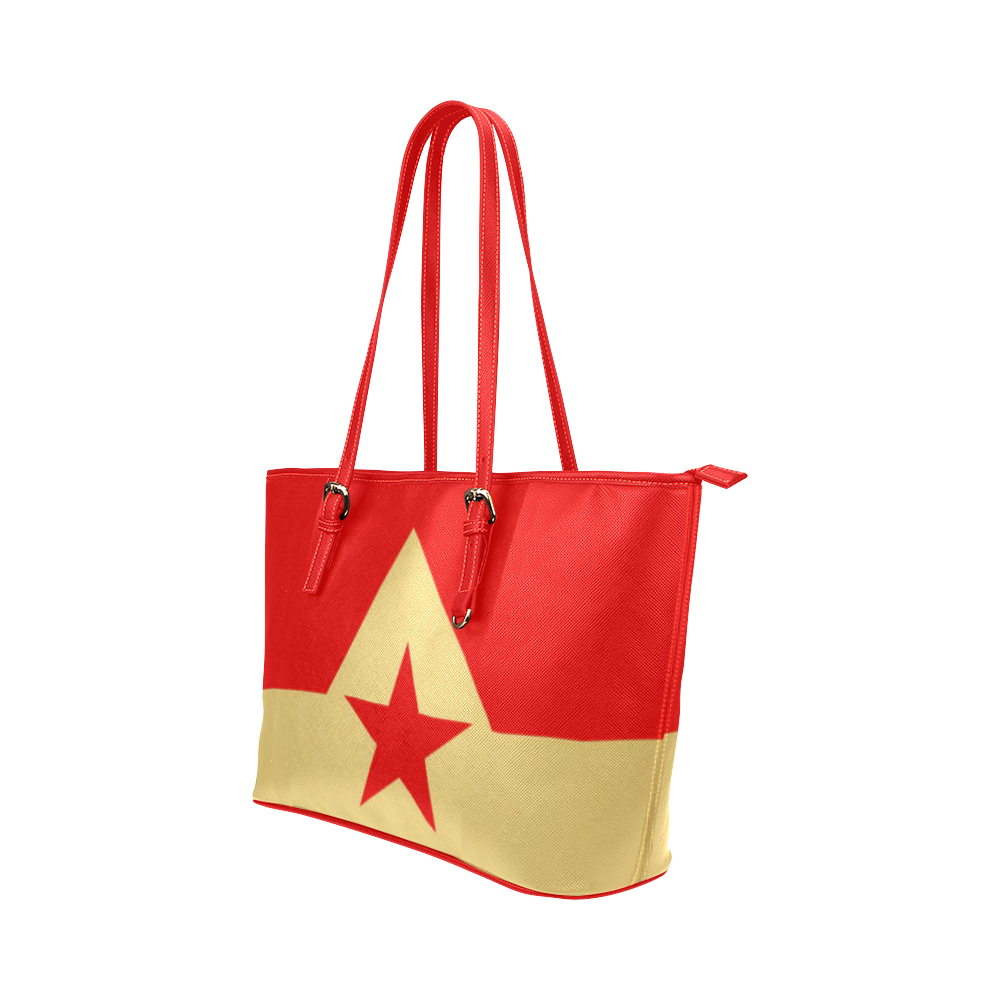 Fairlings Delight's Wonder Woman Collection- Crown 53086c2 Leather Tote Bag/Small (Model 1651)