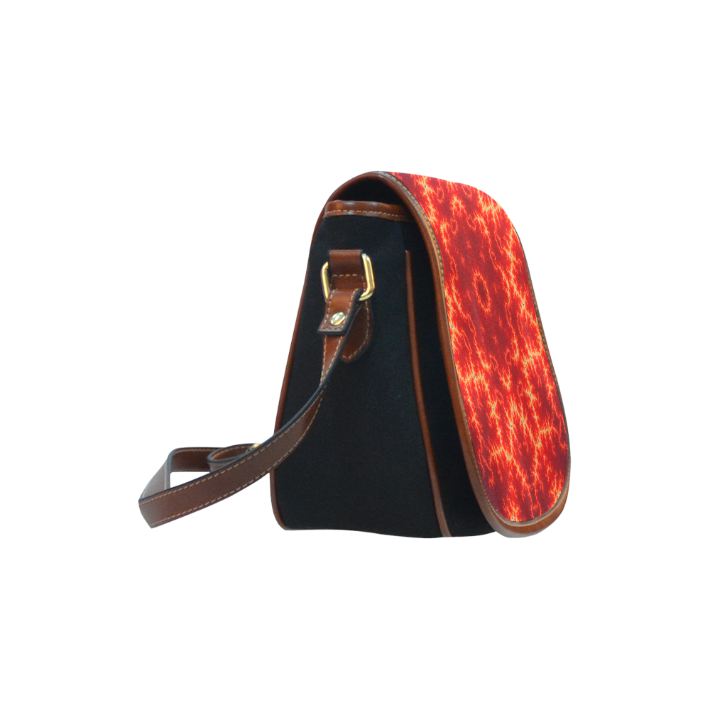Burning Flames Saddle Bag/Small (Model 1649)(Flap Customization)