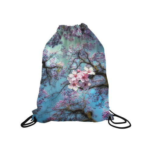 Cherry Blossoms Medium Drawstring Bag Model 1604 (Twin Sides) 13.8"(W) * 18.1"(H)