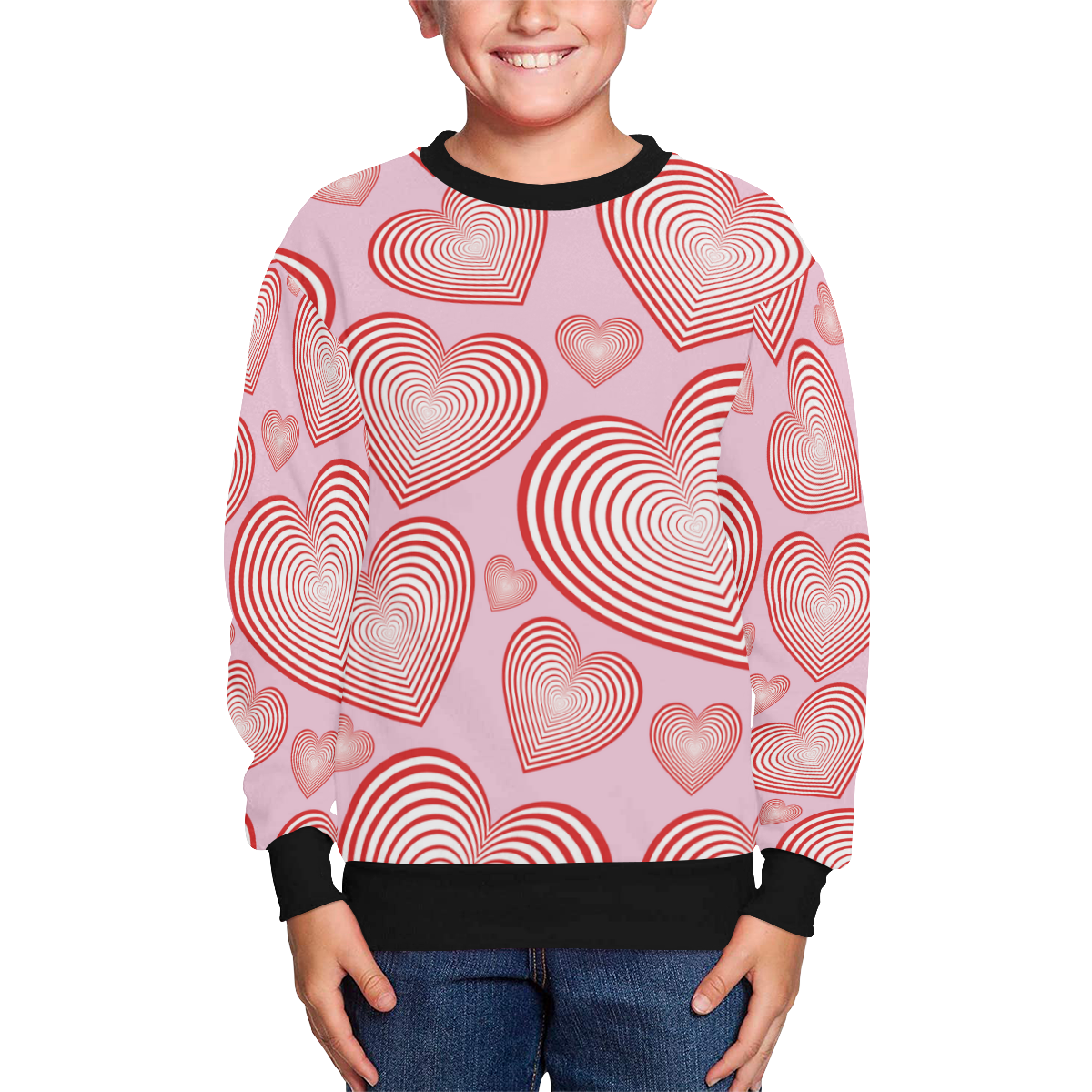 Heart in heartS Kids' All Over Print Sweatshirt (Model H37)
