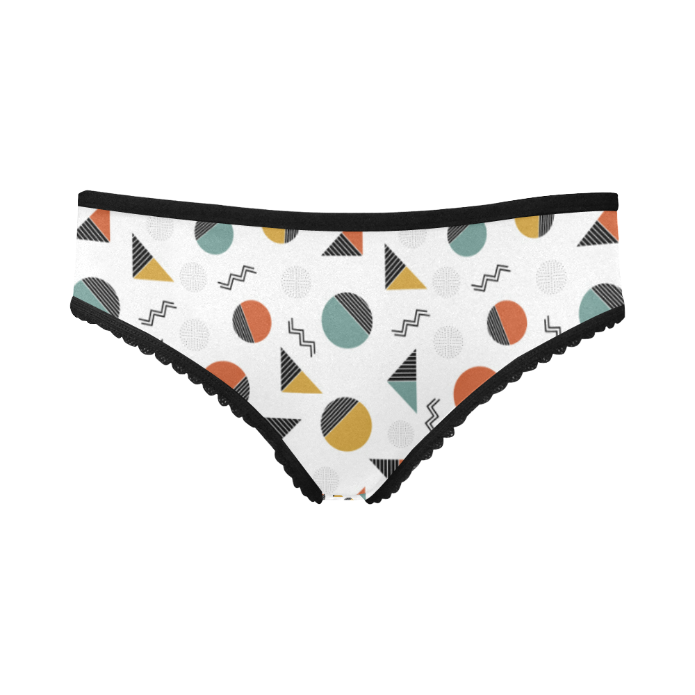 Geo Cutting Shapes Women's All Over Print Girl Briefs (Model L14)