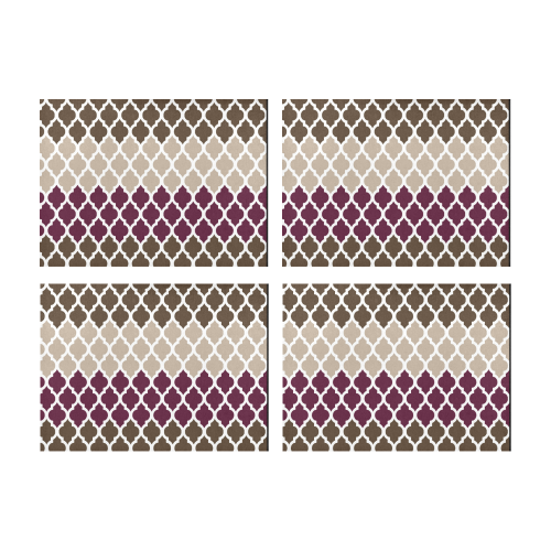 stripe lace pattern Placemat 14’’ x 19’’ (Set of 4)