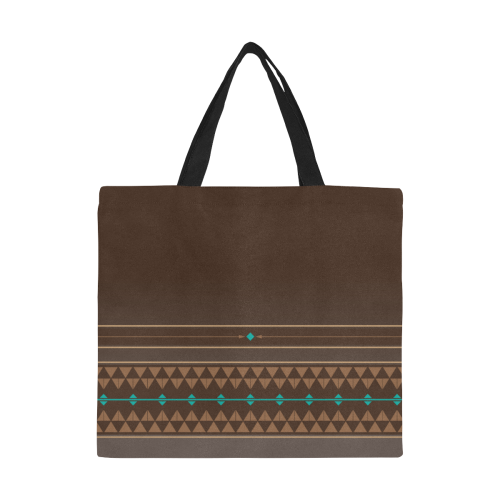 The Gathering Brown All Over Print Canvas Tote Bag/Large (Model 1699)