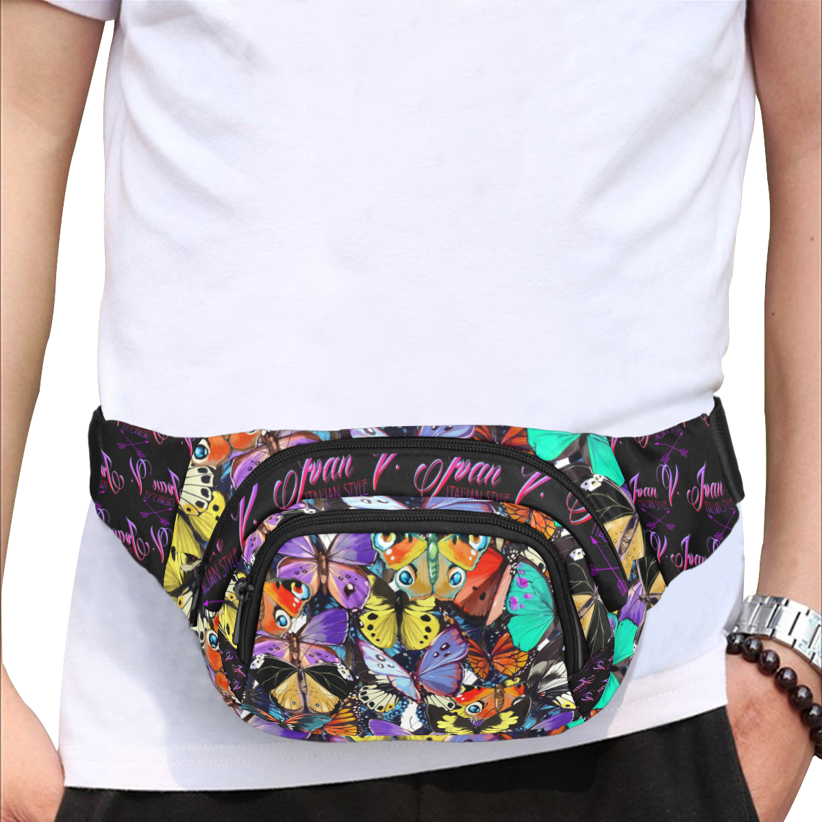 Live intensely, by Ivan Venerucci Italian Style Fanny Pack/Small (Model 1677)