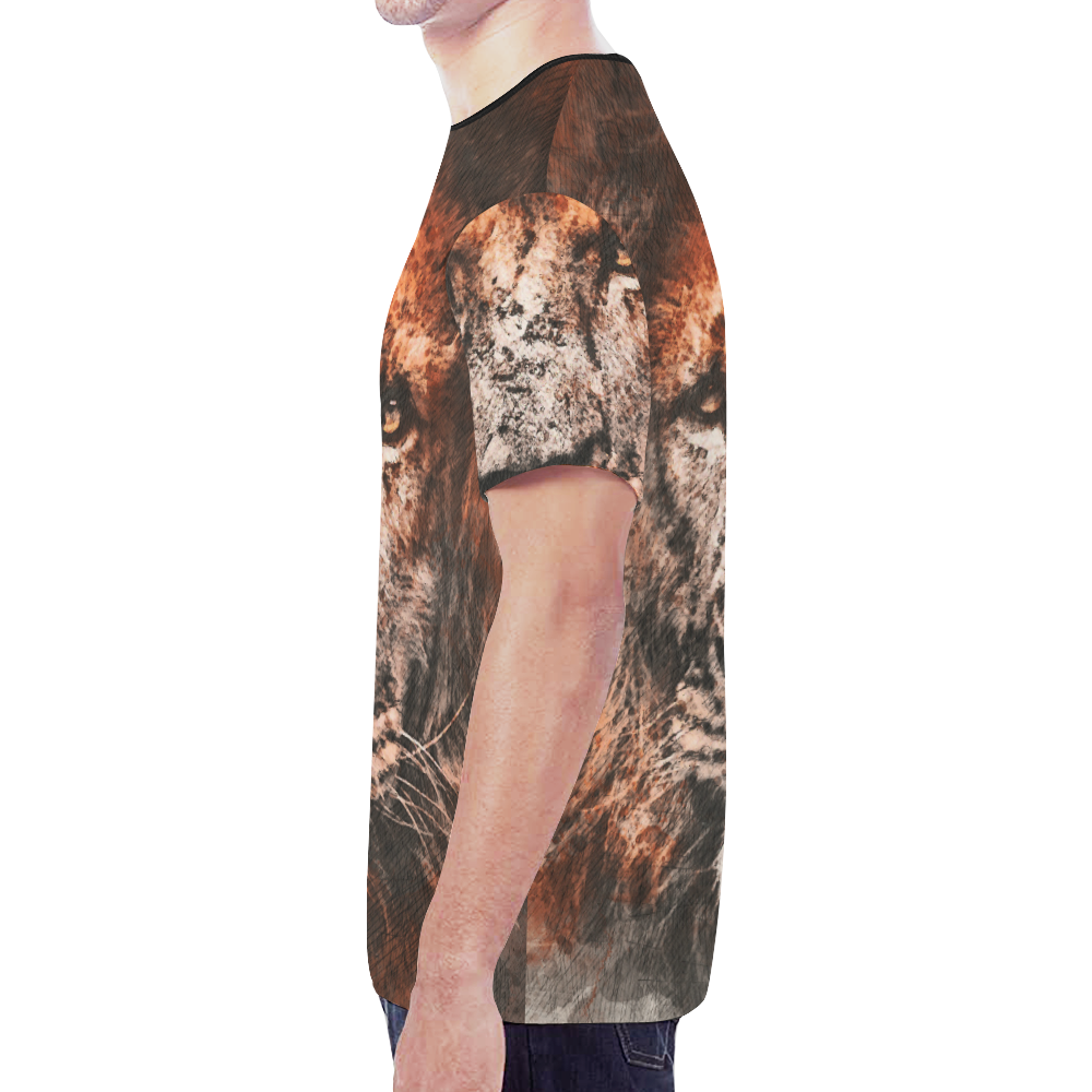 lion jbjart #lion New All Over Print T-shirt for Men/Large Size (Model T45)