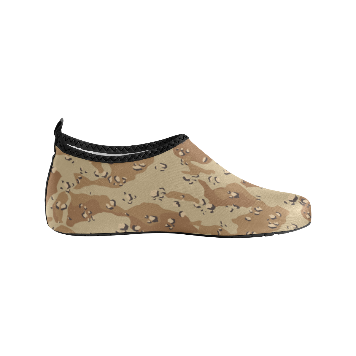 Vintage Desert Brown Camouflage Kids' Slip-On Water Shoes (Model 056)