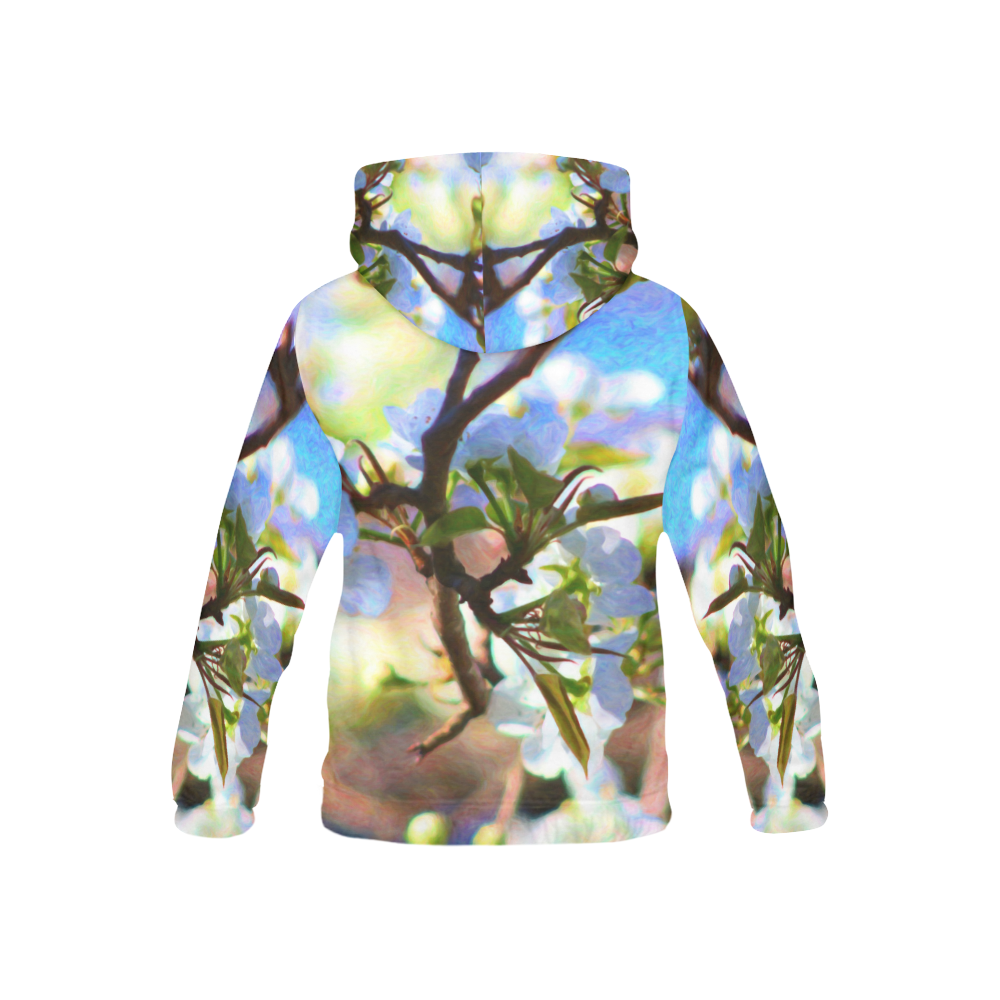 Pear Tree Blossoms All Over Print Hoodie for Kid (USA Size) (Model H13)