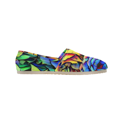Floral ArtStudio colorful roses by Jamcolors Women's Classic Canvas Slip-On (Model 1206)