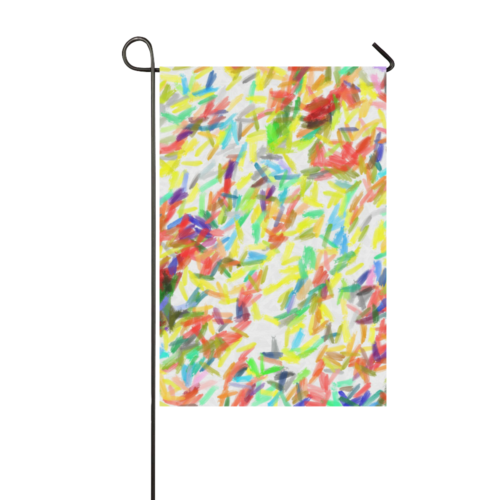 Colorful brush strokes Garden Flag 12‘’x18‘’（Without Flagpole）