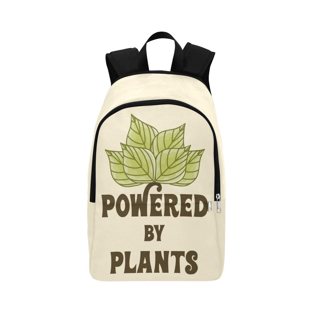 Powered by Plants (vegan) Fabric Backpack for Adult (Model 1659)