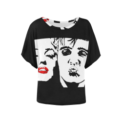 ELVIS+MARILYN- Women's Batwing-Sleeved Blouse T shirt (Model T44)