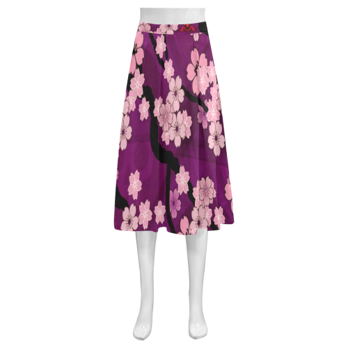 Sakura Breeze Mnemosyne Women's Crepe Skirt (Model D16)