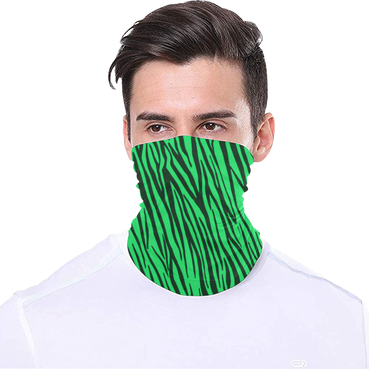 Green Zebra Stripes Headwear Multifunctional Headwear