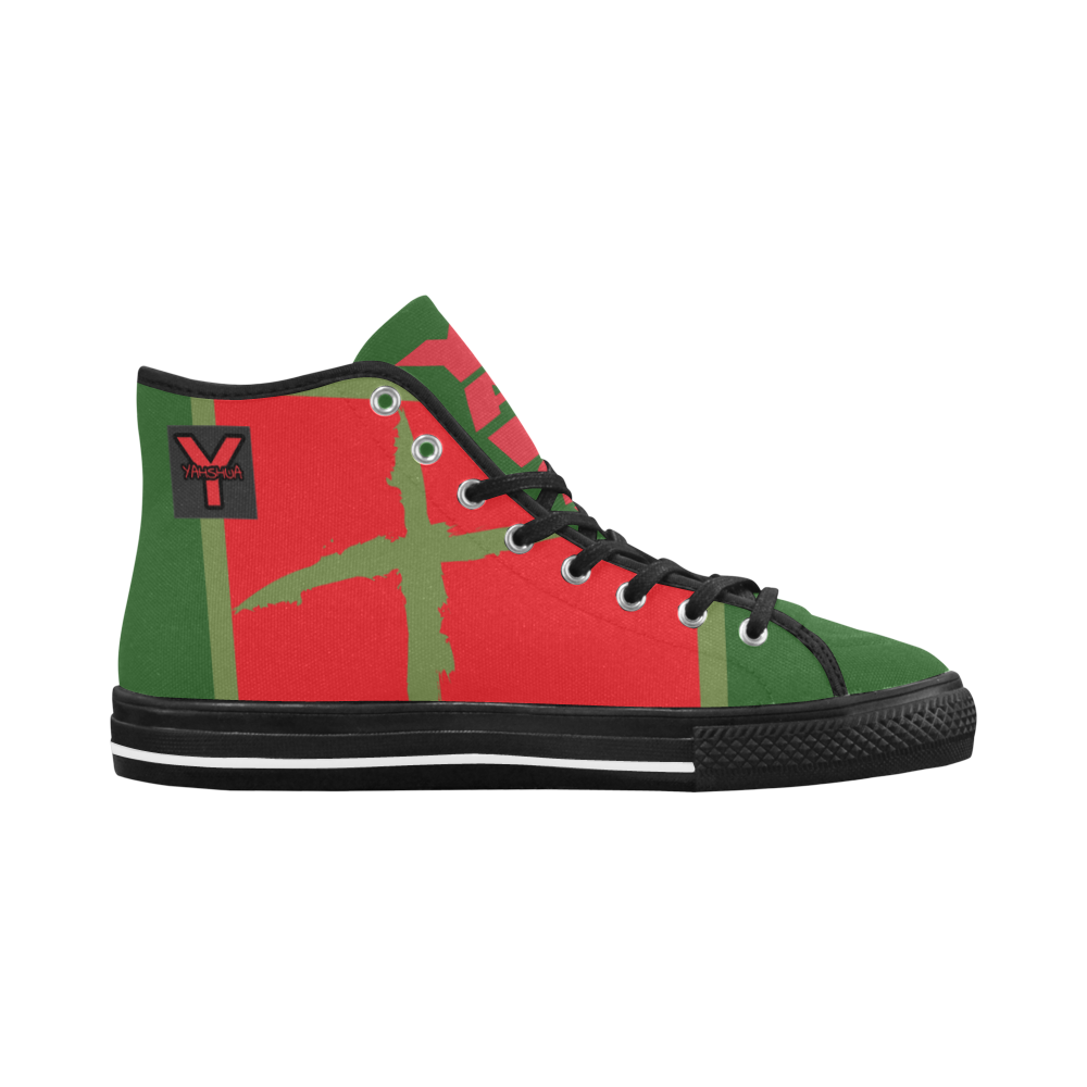 Men's High-top Sneakers RED/Green (Big) Vancouver H Men's Canvas Shoes/Large (1013-1)