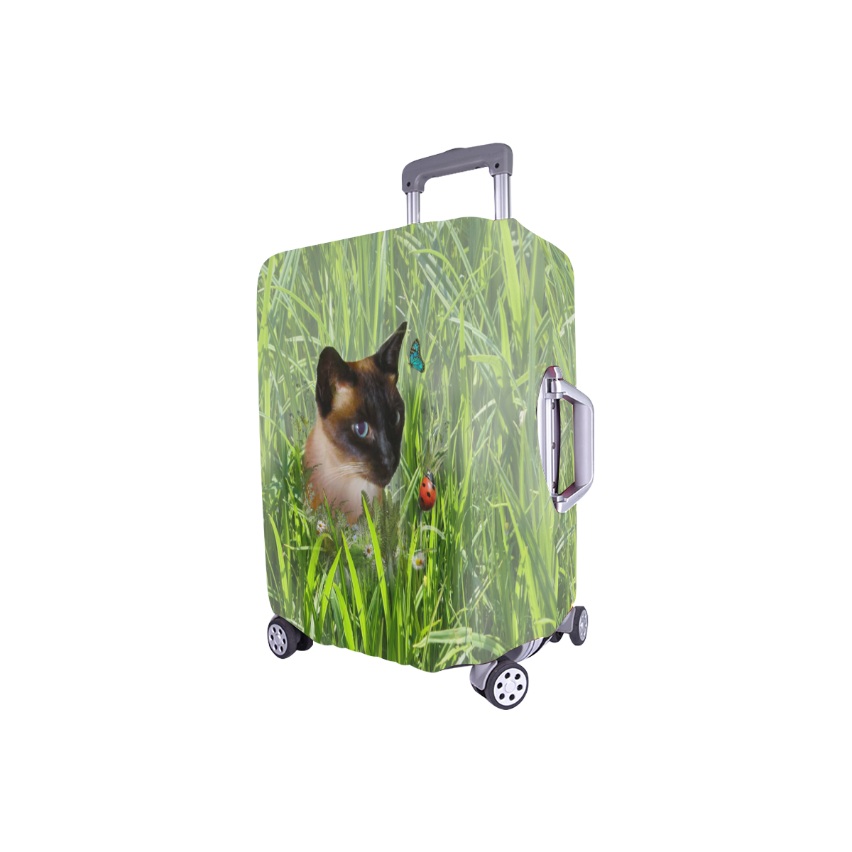 sophie in tall grass Luggage Cover/Small 18"-21"