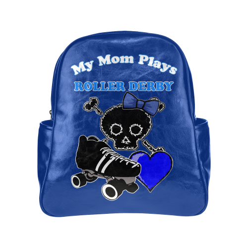 My Mom Plays Roller Derby (Girl) Multi-Pockets Backpack (Model 1636)