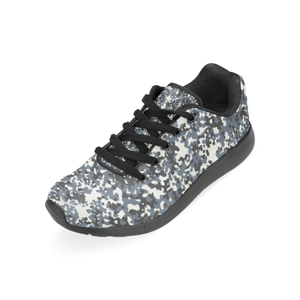 Urban City Black/Gray Digital Camouflage Women's Running Shoes/Large Size (Model 020)