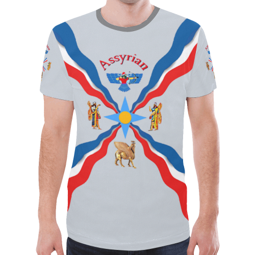 Assyrian Flag New All Over Print T-shirt for Men (Model T45)