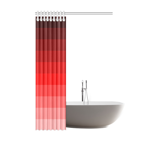 Red multicolored stripes Shower Curtain 48"x72"