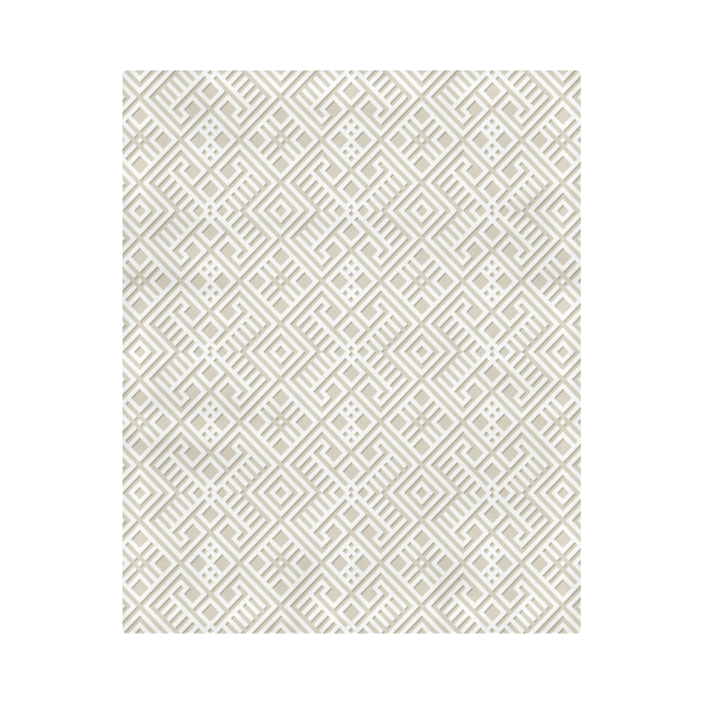 White 3D Geometric Pattern Duvet Cover 86"x70" ( All-over-print)
