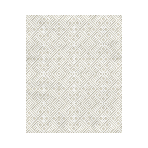 White 3D Geometric Pattern Duvet Cover 86"x70" ( All-over-print)