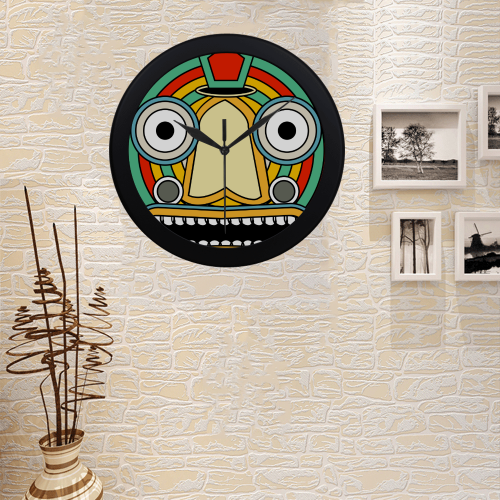 indian tribal Circular Plastic Wall clock