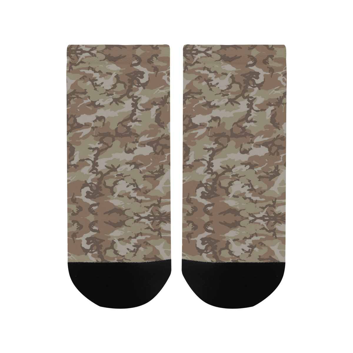 Woodland Desert Brown Camouflage Men's Ankle Socks