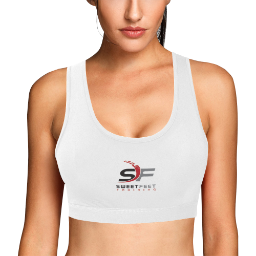 SFT white sports Bra Women's All Over Print Sports Bra (Model T52)