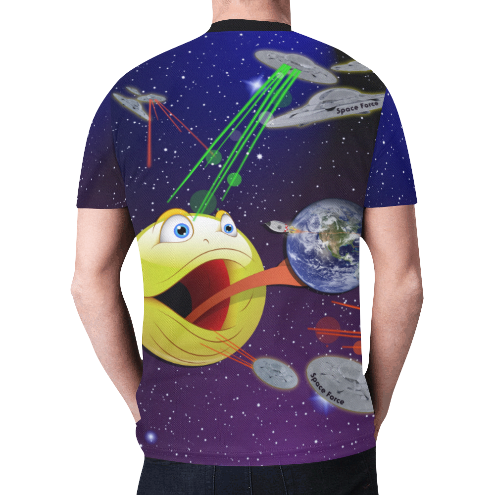 Epic Space Force battle alien frog eats earth New All Over Print T-shirt for Men (Model T45)