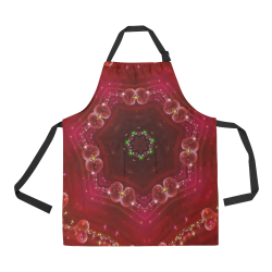 Love and Romance Glittering Ruby and Diamond Heart All Over Print Apron