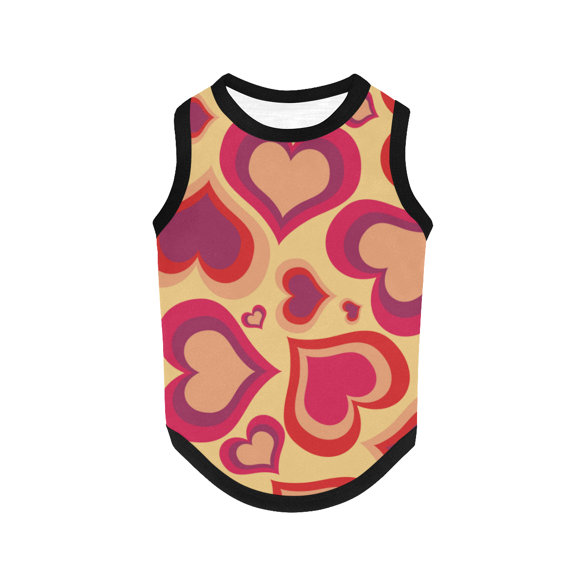 HEARTS GOLD All Over Print Pet Tank Top