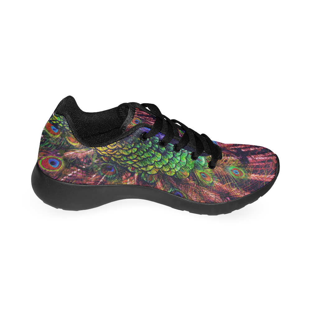 Impressionist Peacock Kid's Running Shoes (Model 020)