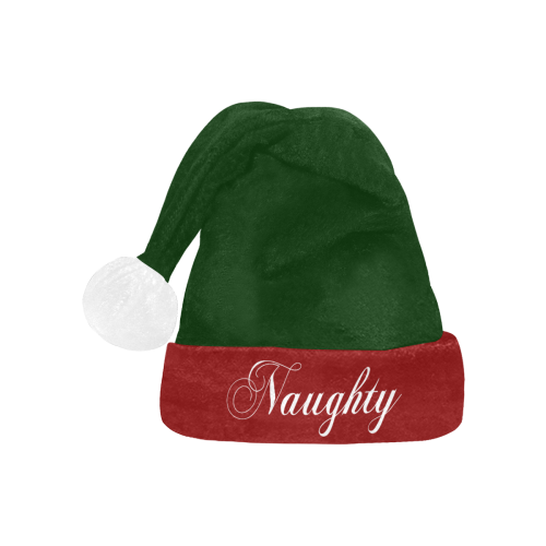 Christmas Naughty (Green and Red) Santa Hat
