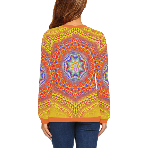 Face to Face All Over Print Crewneck Sweatshirt for Women (Model H18)
