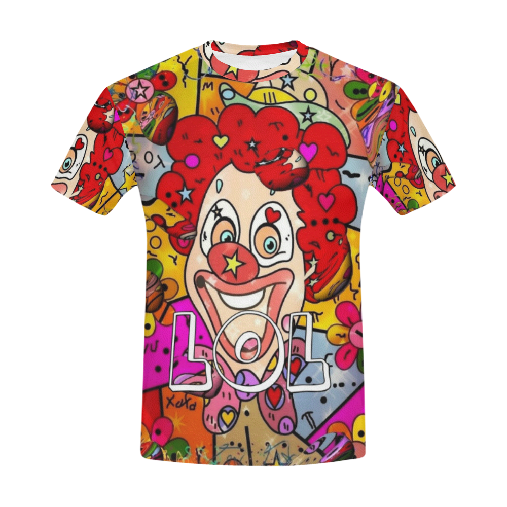 Clown Popart by Nico Bielow All Over Print T-Shirt for Men (USA Size) (Model T40)