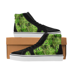 Tropical Jungle Leaves Camouflage Men's High Top Skateboarding Shoes (Model E001-1)