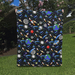 Galaxy Universe - Planets, Stars, Comets, Rockets Quilt 50"x60"