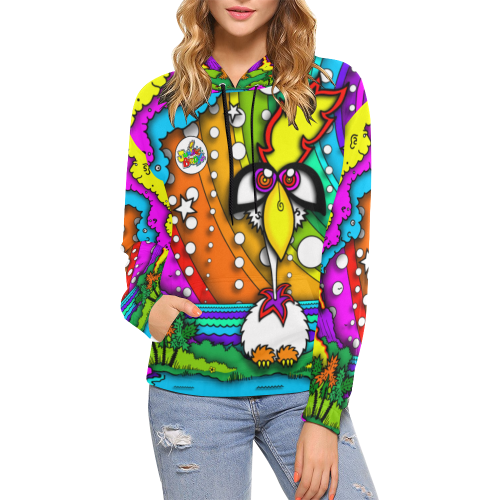ITEM 10 _ TINY ISLAND - HOODIE All Over Print Hoodie for Women (USA Size) (Model H13)