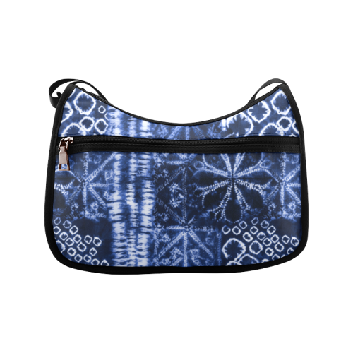 Blue Shibori Abstract Crossbody Bags (Model 1616)