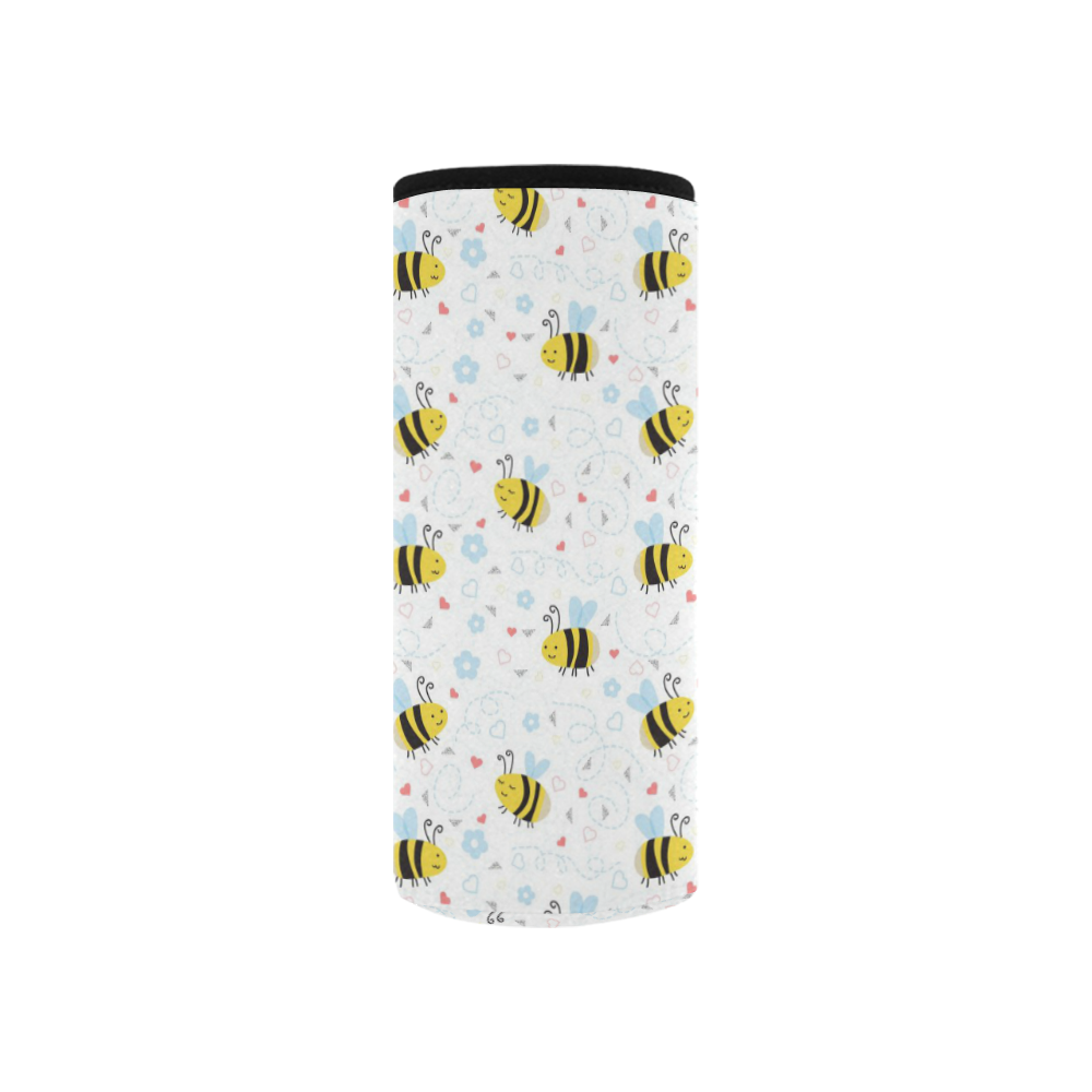 Cute Bee Pattern Neoprene Water Bottle Pouch/Small