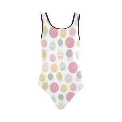 Colorful Cupcakes Vest One Piece Swimsuit (Model S04)