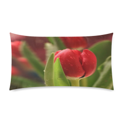 Love Red Tulip 1 Rectangle Pillow Case 20"x36"(Twin Sides)