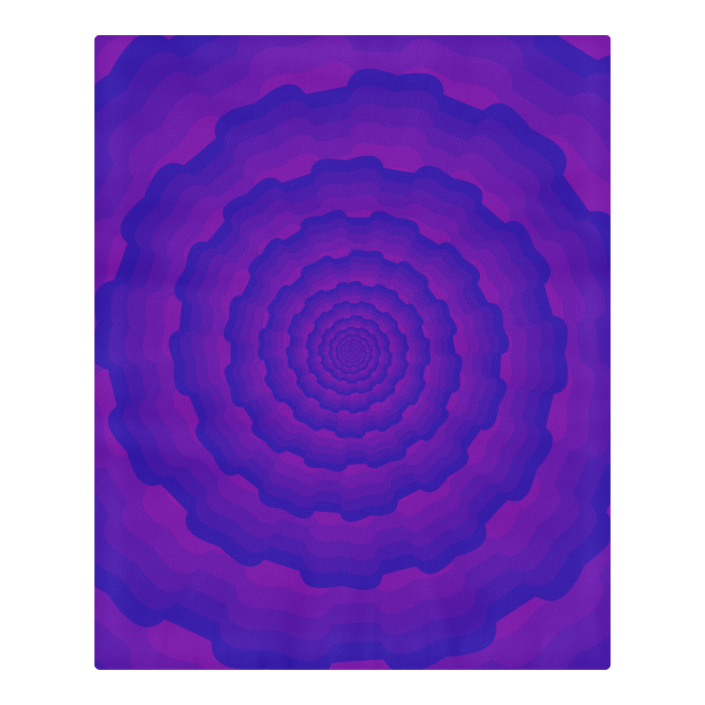 Purple blue spiral 3-Piece Bedding Set