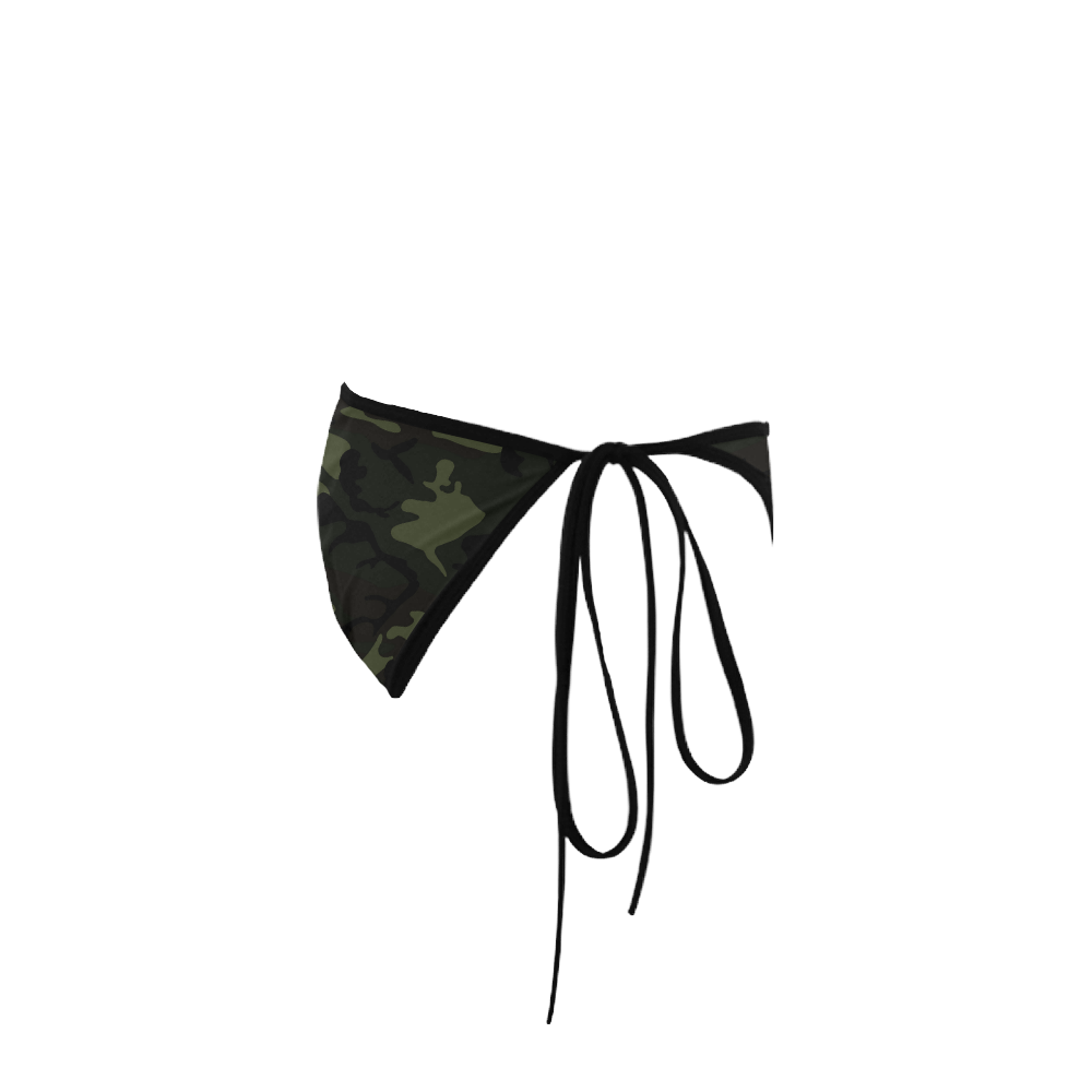 Camo Green Custom Bikini Swimsuit Bottom
