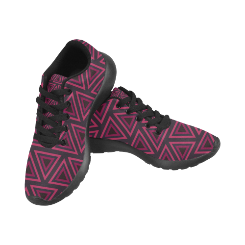 Tribal Ethnic Triangles Men's Running Shoes/Large Size (Model 020)