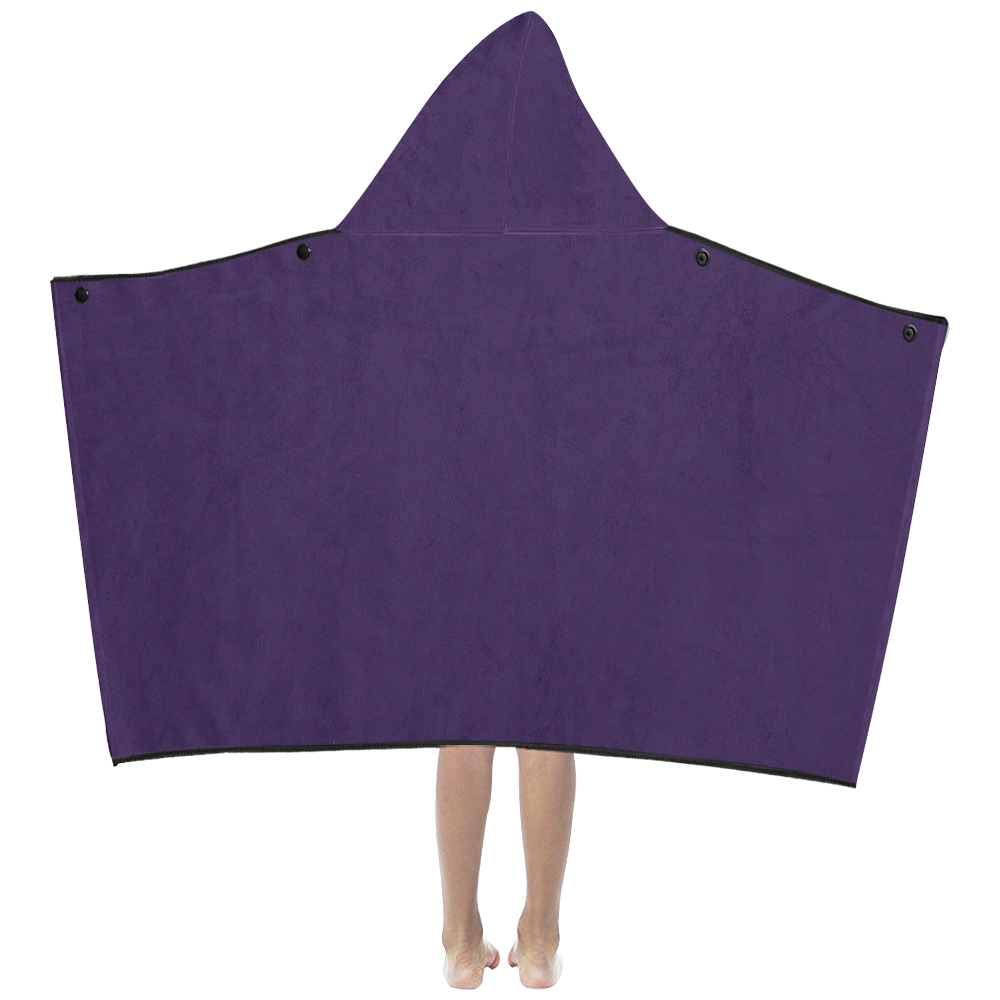 color Russian violet Kids' Hooded Bath Towels