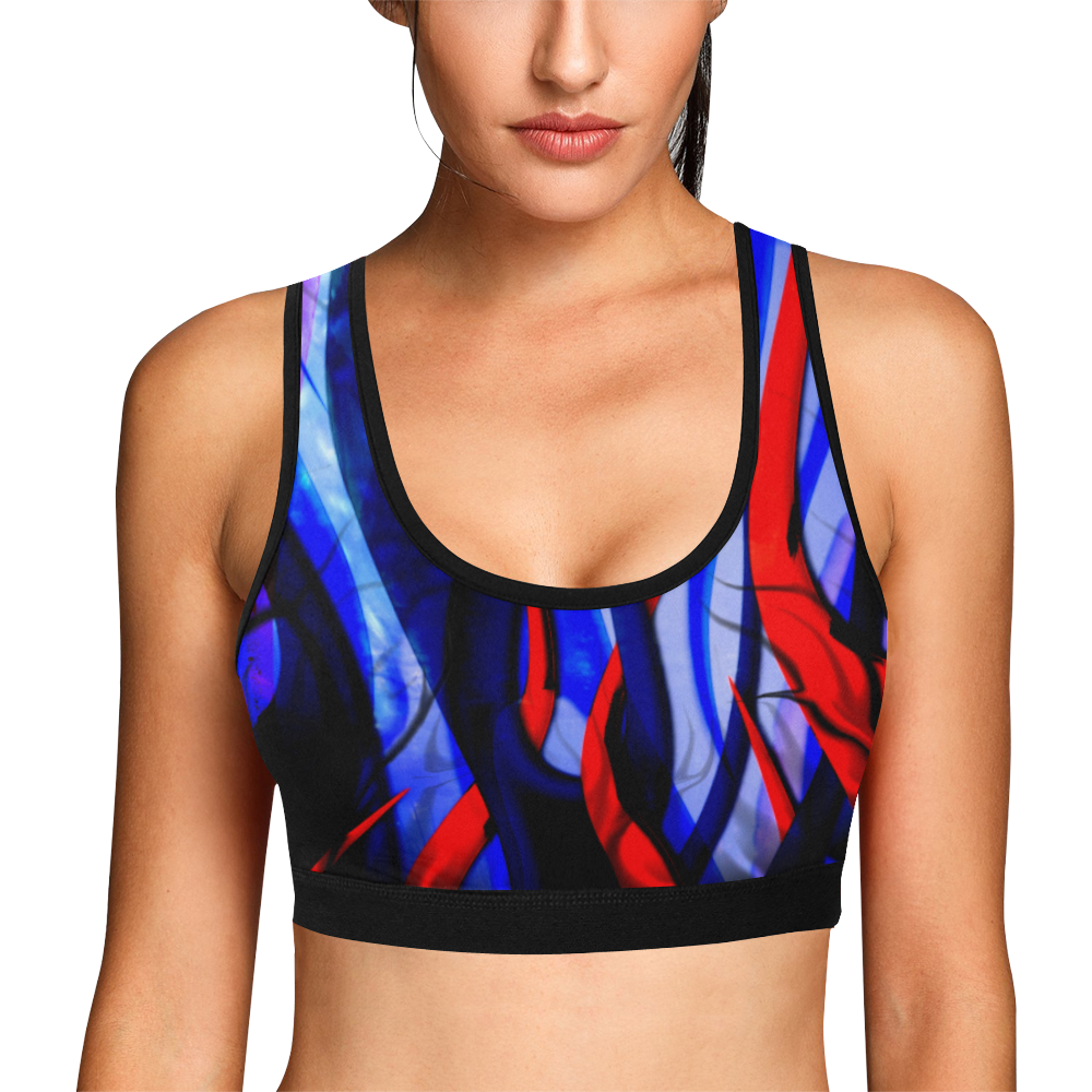 Straight out the Swamp 1 by TheONE Savior @ IMpossABLE Endeavors Women's All Over Print Sports Bra (Model T52)