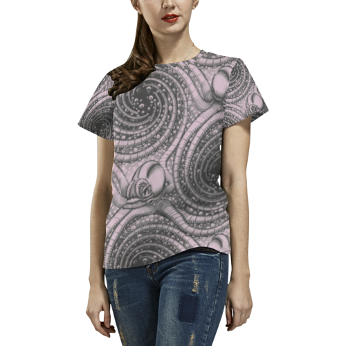 bb 888 All Over Print T-Shirt for Women (USA Size) (Model T40)